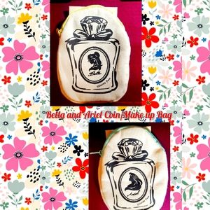 Bella and Ariel- 2 coin/ Make up bag/purse